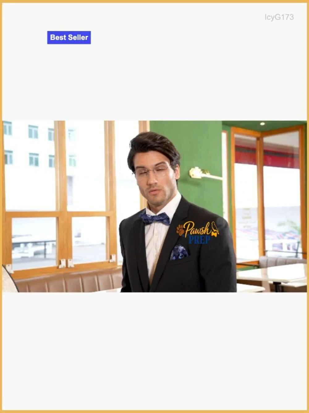 Pre-Tied Bow Tie Pocket Square Set Formal Wedding Party Accessory